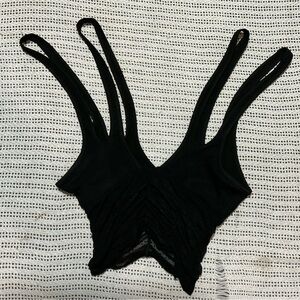 I.AM.GIA Black Strappy Top